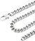 Inscca Männer Kette Silber Herren 55 cm Breite Dick Panzerkette Damen Edelstahl 12mm Edelstahlkette Chirurgenstahl 316l Herren Halskette Stämmig Druckknopf Anlaufgeschützt