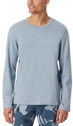 Schiesser Schlafshirt Langarm Rundhals Organic Cotton-Mix + Relax Haut de Pijama, Jean Mel_182042, 50 Hommes