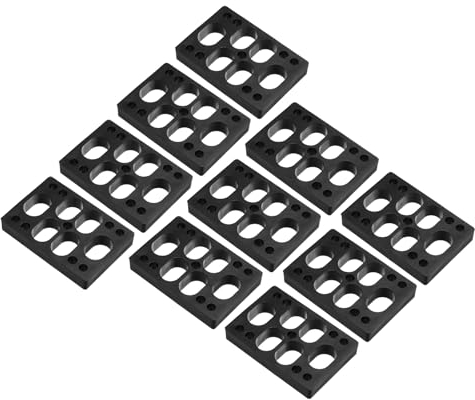 PATIKIL 1/2(12mm) Skateboard Riser Pads, 10 Stück Kunststoff Skateboard Riser Pads mit geneigter Keilform für Skateboard Trucks, Schwarz