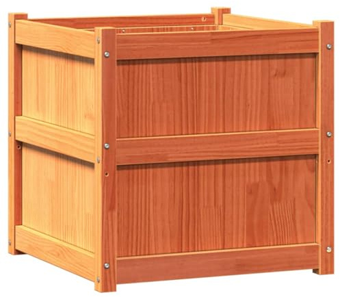 vidaXL Pflanzkübel 2 STK. Wachsbraun Massivholz Kiefer