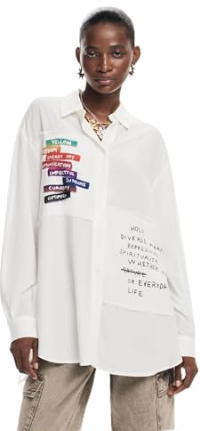 Desigual Damen Woman Woven Shirt Long Sleeve Blouse