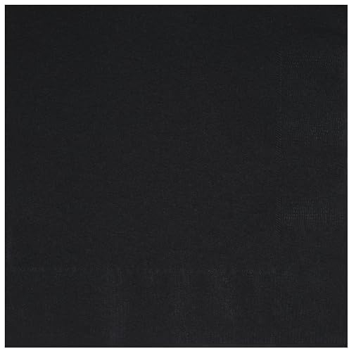 Unique 80741 - Papierservietten – 13 cm – Schwarze Farbe – 20 Stück (1 Stück), Black