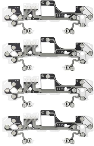 ECSiNG Leitfähige Folie, Ersatzgriff, Tastatur-Reparatur-Pads, flexible Controller-Membran, leitfähige Folie, kompatibel mit PS5 BDM-030, kompatibel mit V3 DualSense-Controller, 4 Stück