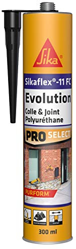 SIKA - Mastic-Colle - Sikaflex-11 FC Evolution Purform, Noir - Colle et Mastic polyuréthane PU - Multi-usages - Haute performance 2 en 1 pour collage puissant et joint élastique - Int/Ext - 300ml