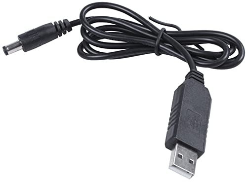 melairo 5V To DC 12V 2.1Mm X 5.5Mm Module Converter DC Male Connector Jack Power Cable Plug,USB To DC Cable -1M