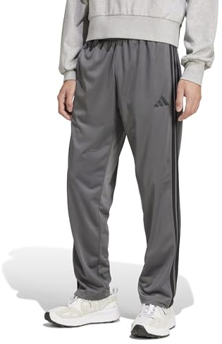 Adidas Men's 3 STRIIPES Tricot Open Hem Trackpants, Grey six, XXL