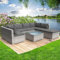 BRAST® Gartenmöbel Lounge Set | 4-5 Personen viele Modelle & Farben | inkl. extra Dicke Kissen | TÜV geprüft | Outdoor Loungemöbel Sitzgruppe Essgruppe Garnitur | Sunshine Grau