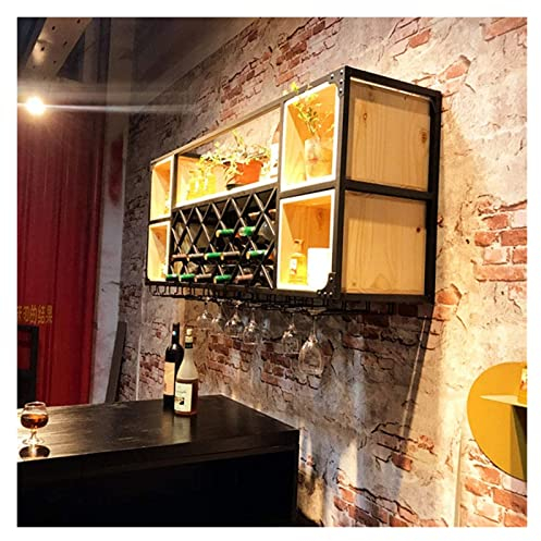Générique Casier à vinBHWOFGWP Armoire à Liqueur Murale en métal Étagère à Alcool Rouge Porte-gobelet Suspendu J1127, 150 * 25 * 65 cm (Couleur: 150 * 25 * 65 cm) Mariage Anniversaire Confortable