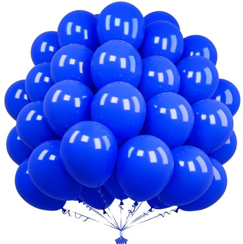 Unisun Blaue Luftballons, 50 Stück 12 Zoll Tief Blaue Ballons, Dunkel Blaue Latex Luftballons Für Männer Jungen Geburtstagsfeier Babyparty Hochzeit Nationaltag Abschlussfeier Jahrestag Dekorationen