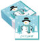 RUSPEPA 50 Stück blaue Schneemann-Weihnachtsservietten – Einweg-Mittagessenserviette aus 3-lagigem Papier, blauer Schneemann mit Buchstaben – 16,5 x 16,5 cm/33 x 33 cm (aufgeklappt)