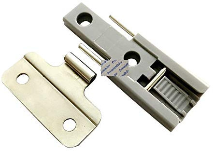 Lot de 2 charnières de porte coulissante réversibles pour placard à deux volets, armoire, placard, système de suivi