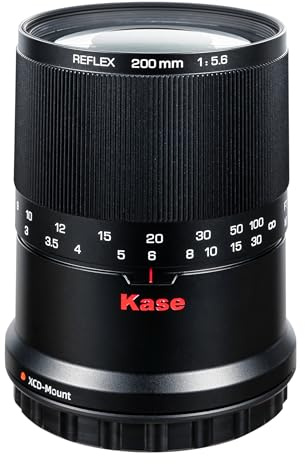 Kase 200 mm F5.6 MC Reflex Mirror Aluminium Portrait Objektiv kompatibel mit Hasselblad XCD