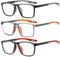 Fsread 3 Pack Reading Glasses Men Sporty Blue Light Blocking Comfortable and Flexible Lightweight Readers +1.5