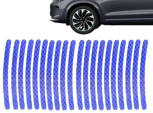 Adesivo riflettente per ruote auto, strisce riflettenti per cerchioni, adesivi di avvertimento per pneumatici – adesivi di sicurezza notturna striscia antigraffio per biciclette ciclismo moto