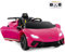 GYMAX Kids Electric Ride on Car, 12V Licensed Lamborghini Battery Powered Toy Vehicle with Remote Control, MP3, USB Port, Music, LED Light & Horn, Children Electric Car for 3+ Years Old (Pink)