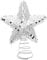 Vaguelly Holiday Disco Weihnachtsbaumspitze 20 cm Durchmesser Silberner Stern 3D-reflektierendes Ornament Für Zuhause
