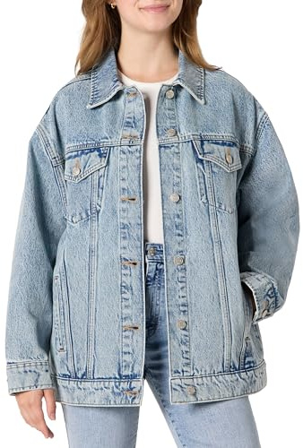Amazon Essentials Veste de Camionneur en Denim avec Poches Femme