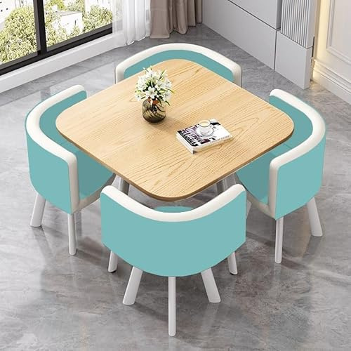 YKWLKJ Esstisch mit 4 Stühlen Set für den Empfang Büro, Cipri Ledersessel, Nordischer Konferenztisch Couchtisch für das Schlafzimmer zu Hause(DF-35)