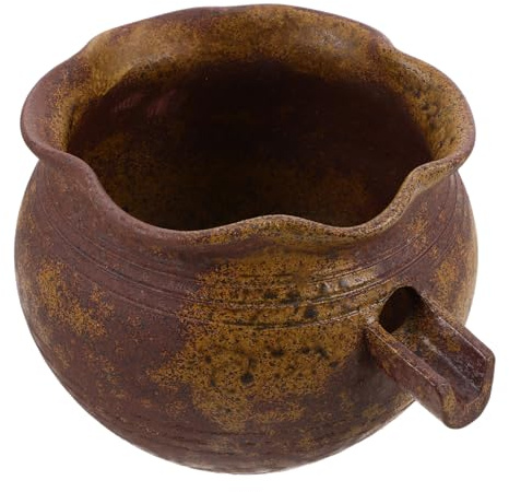 Ciieeo Ceramic Water Pitcher Waterfall Fountain Spitter for Garden Patio Outdoor Water Feature Natural Finish