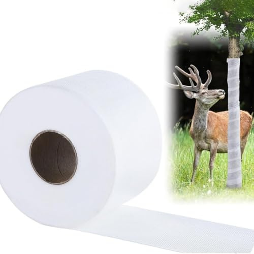 Baumwickel mit atmungsaktivem Stoff schützt Rinde vor Schäden und unterstützt die Erholung für junge Bäume und Setzlinge (8 cm x 30 m)