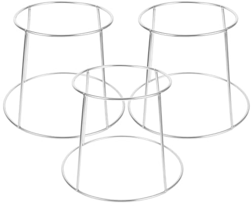 KJHBV Set 3 Pezzi Alzatine per Buffet in Acciaio Inossidabile, Supporto Doppio Strato per Vassoi e Portapiatti, Design Creativo e Salvaspazio per Ristoranti