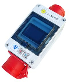 Mobiler WLAN Stromzähler CEE-Stecker 400V/16A | IP44, Wifi, Drehstrombox, Schalter,Steuerung HOA