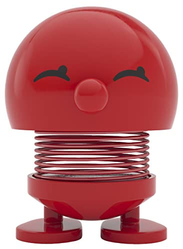 Hoptimist Bimble Wackelfigur & Glücksbringer, Skandinavische Deko Figuren für Wohnzimmer, Schreibtisch, Büro, Bürodeko & Lustige Kleine Geschenke, 4,5 x 5,8 x 6,6 cm, Small, Rot
