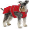 Ancol Muddy Paws All Weather Stormguard Dog Puppy Coat Poppy Red - Waterproof Pet Jacket - Fleece Lining and Chest Protector - Elasticated Neck & Leg Straps - 70 cm Length up to 98 cm Girth - XXL