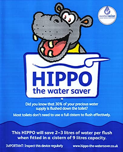 Hippo the Water Saver - Single Pack - (not for slimline cisterns) - saves water each time you flush