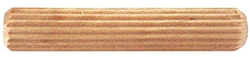 Merriway BH02467 Holzdübel M6 x 30, Weiß, 50 Stück