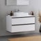 DURAVIT Badmöbel Unterschrank 100cm DuraPoint hängend für Aufsatzwaschbecken in Weiß matt Waschtischunterschrank mit 2 Schubladen, vormontiert