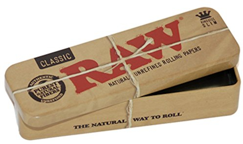 RAW Classic Roll Caddy King Size Slim Box Metal Case