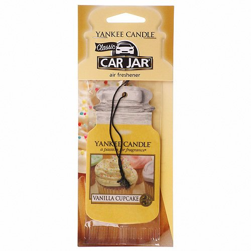 Yankee candle 1158159E Autoduft Car Jar Single Vanilla Cupcake, Pappe, gelb, 7,8 x 19,7 x 0,7 cm