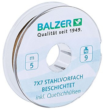 Balzer Stahlvorfach, 7x7, 5 m Spule, unbeschichtet