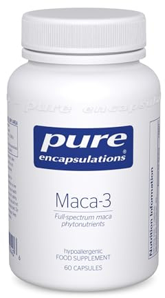 Pure Encapsulations Maca-3 Hypoallergenic Phytonutrient, 60 Capsules | Full-Spectrum Maca Blend, Standardised to Glucosinolates, Macamides & Macaenes, Concentrated 3-Extract Formula