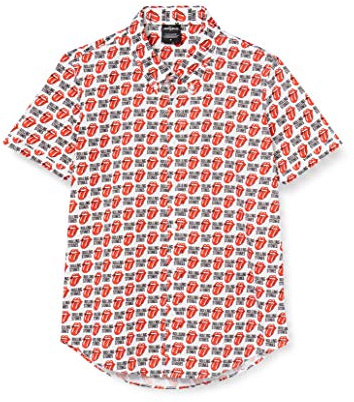 Rolling Stones The Shirt Tongue and Text Official Mens White Unisex S