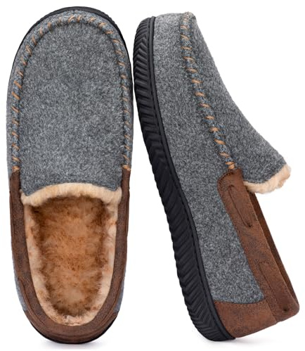 RockDove Hearthfire Chaussons mocassins en mousse à mémoire de forme pour homme