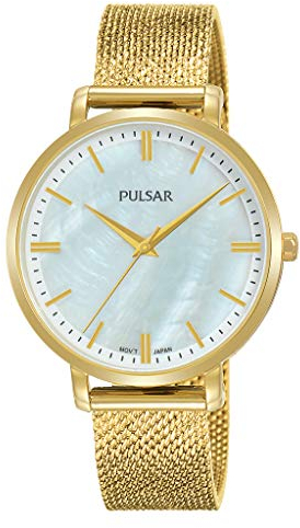Pulsar Quarz Damen-Uhr Edelstahl mit Metallband PH8462X1