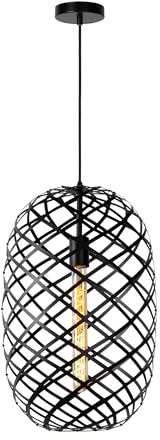 LUCIDE WOLFRAM - Pendelleuchten - Ø 32 cm - 1xE27 - Schwarz