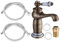 Antike Retro Messing Mischbatterie Wasserhahn Vintage Porzellan Waschbeckenarmatur Einhebelmischer Bad Küche Armatur (Kupfer)