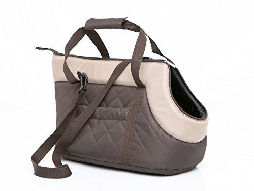 Hundetasche Tragetasche für kleinen und mittleren Hund Welpen Katze, Rucksack Braun - von 3 kg