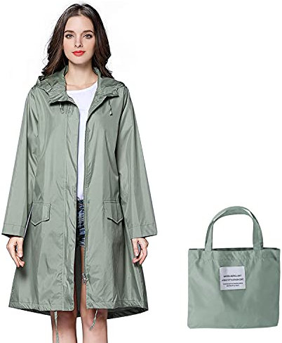 Freiesoldaten Femmes Étanche Imperméable Extérieur Coupe-Vent Poids Léger Poncho Séchage Rapide Imperméable avec Capuche