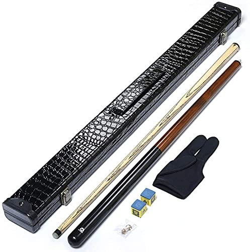 WANQPPS Billardqueue,Eschenholz Billardstock Gebraucht 1/2 Pool Queue Handgefertigt für Bar Club, Mit 13,8 mm Spitze 141 cm/55,5 Zoll Billard Zubehör(Color:C;Size:141cm/55.5in)