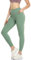 icyzone Damen Sport Leggings 7/8 Hohe Taille Yoga Sport Hose Gym Fitness Leggins mit Tasche (M, Tidewater Teal)