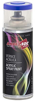 VIRSUS 1 Bomboletta Spray di Smalto Acrilico Multiuso da 400ml, Vernice Brillante per interni ed esterni, smalto permanente per superfici in legno, metallo, vetro (Bianco Lucido)