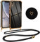 Vauki Coque pour iPhone XR avec Cordon de Collier, Galvanisé Etui Housse avec Motif Coeur d'amour, Antichoc Anti-Rayures Case avec Bandoulière pour iPhone XR 6.1, Nior