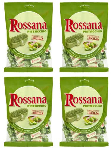 Rossana Caramelle ripiene di pistacchio 135g 135 g, confezione da 4