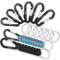 EOTW Paracord Schlüsselanhänger mit Karabiner Personalisiert Karabinerhaken D Ring Schlüsselband Schlüsselring für Motorrad Auto Camping Wandern Männer Frau Kinder (Schwarz+Blau Rosa Tarnfarbe Satz)