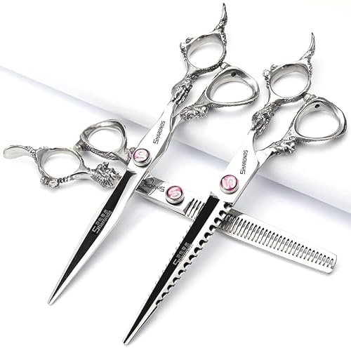 Friseurschere Friseurschere Friseurschere Superscharfe Friseurschere 6/7/8/9 Zoll Schere zum Schneiden von Haaren, stabiles Handgefühl (7-Zoll 3Stück)