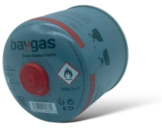 Campata 500g (880ml) Butan Schraubkartusche, Ventilkartusche, EN 417 Ventilschraubkartusche, C500 Gaskartusche mit Gewinde, Butankartusche (12x500g)